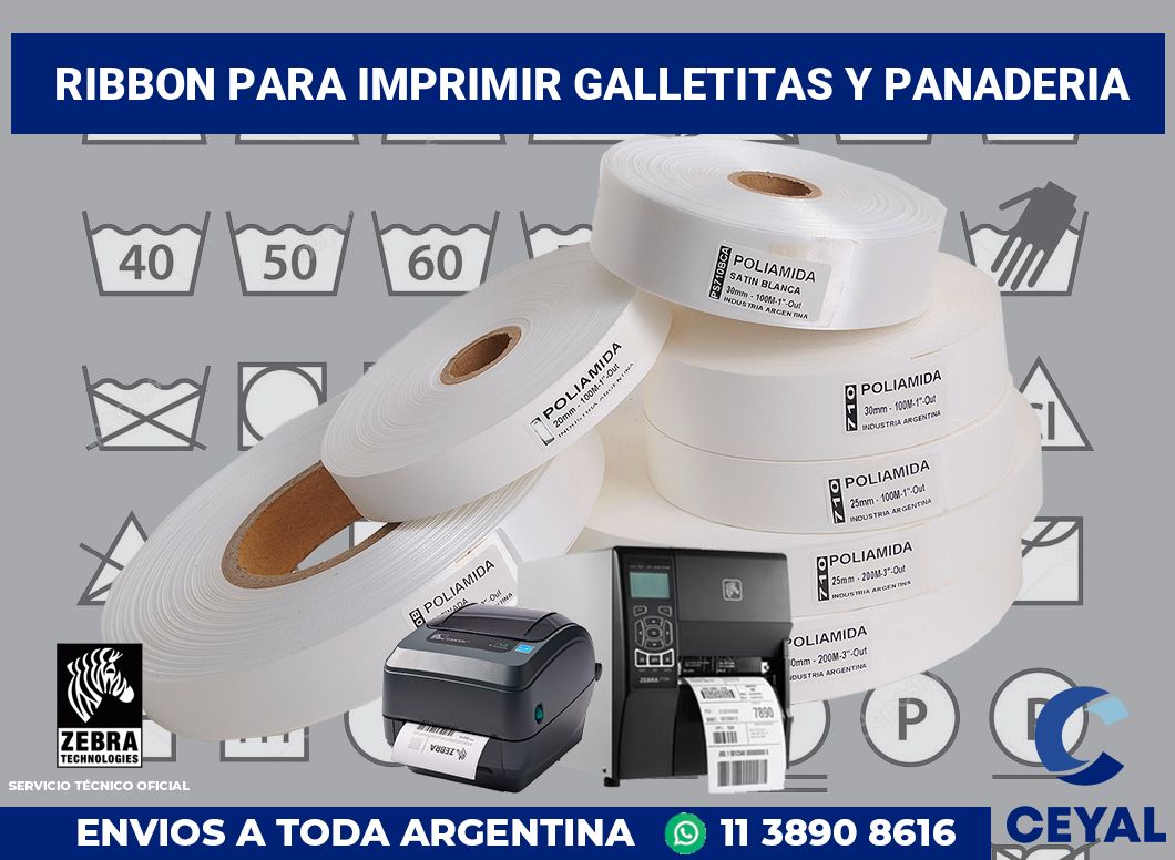 Ribbon para imprimir Galletitas y panaderia