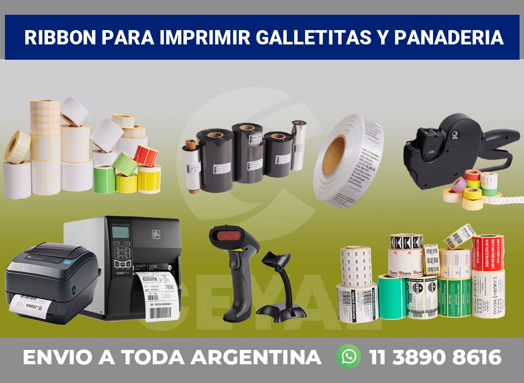 Ribbon para imprimir Galletitas y panaderia