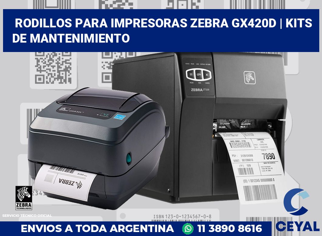Rodillos para impresoras Zebra GX420d | Kits de mantenimiento
