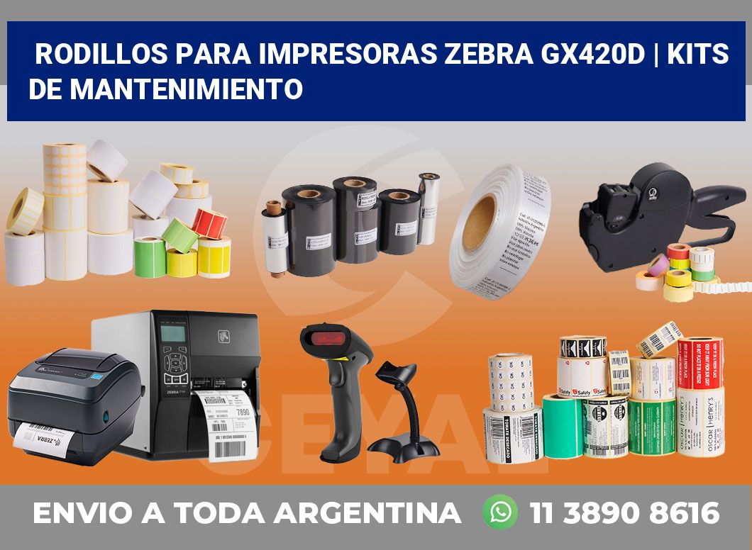 Rodillos para impresoras Zebra GX420d | Kits de mantenimiento