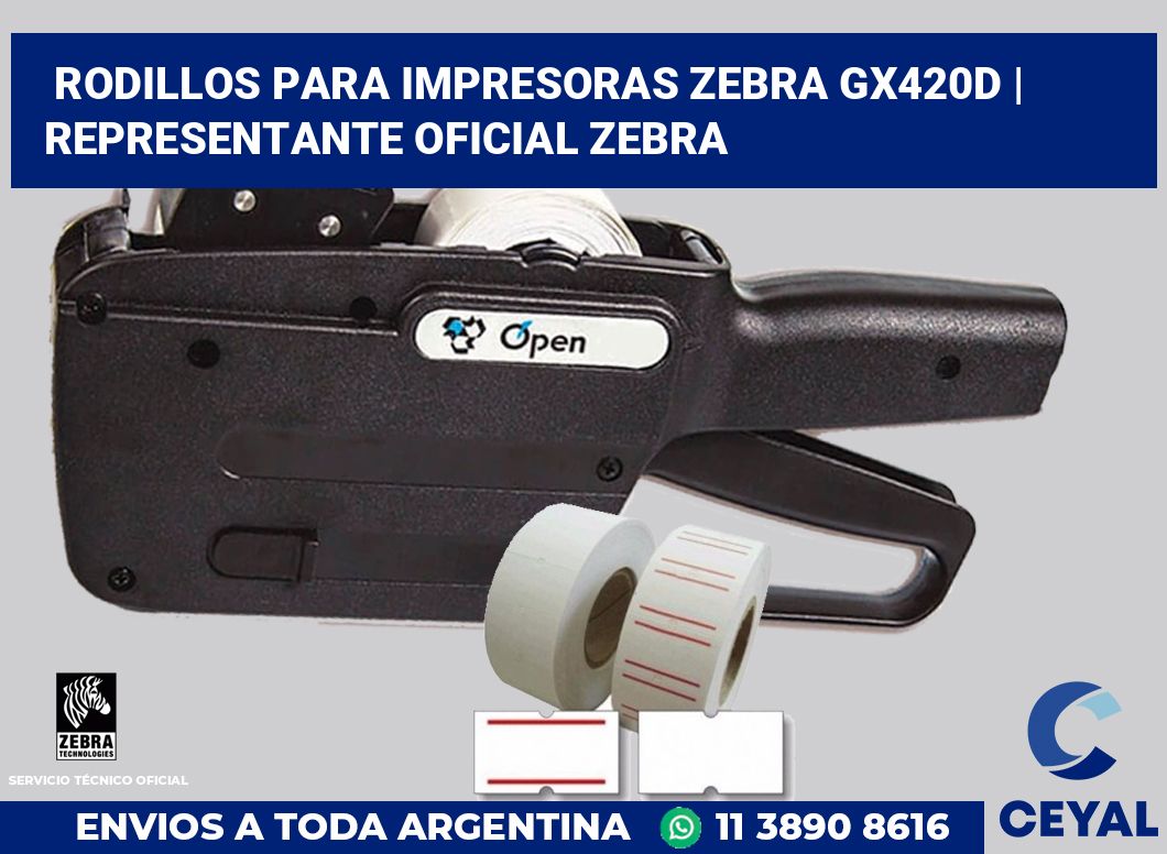 Rodillos para impresoras Zebra GX420d | Representante oficial Zebra
