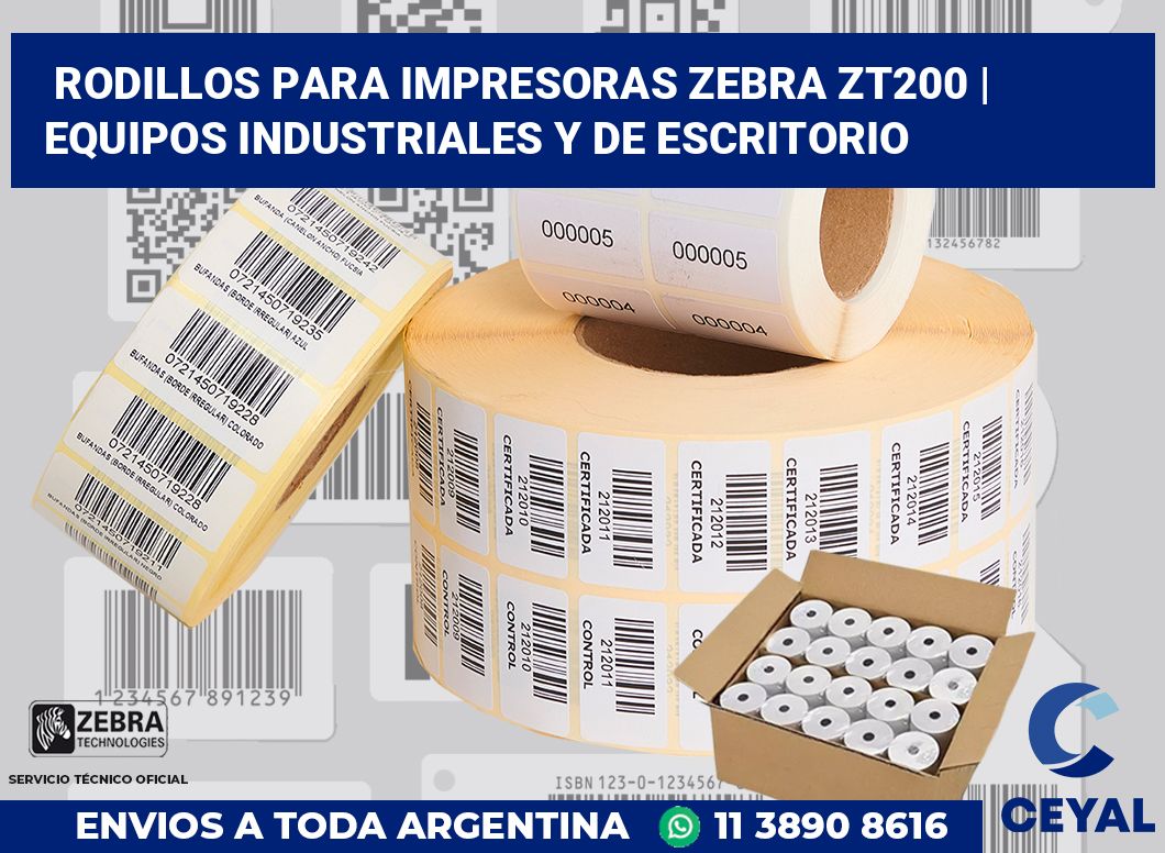 Rodillos para impresoras Zebra ZT200 | Equipos industriales y de escritorio