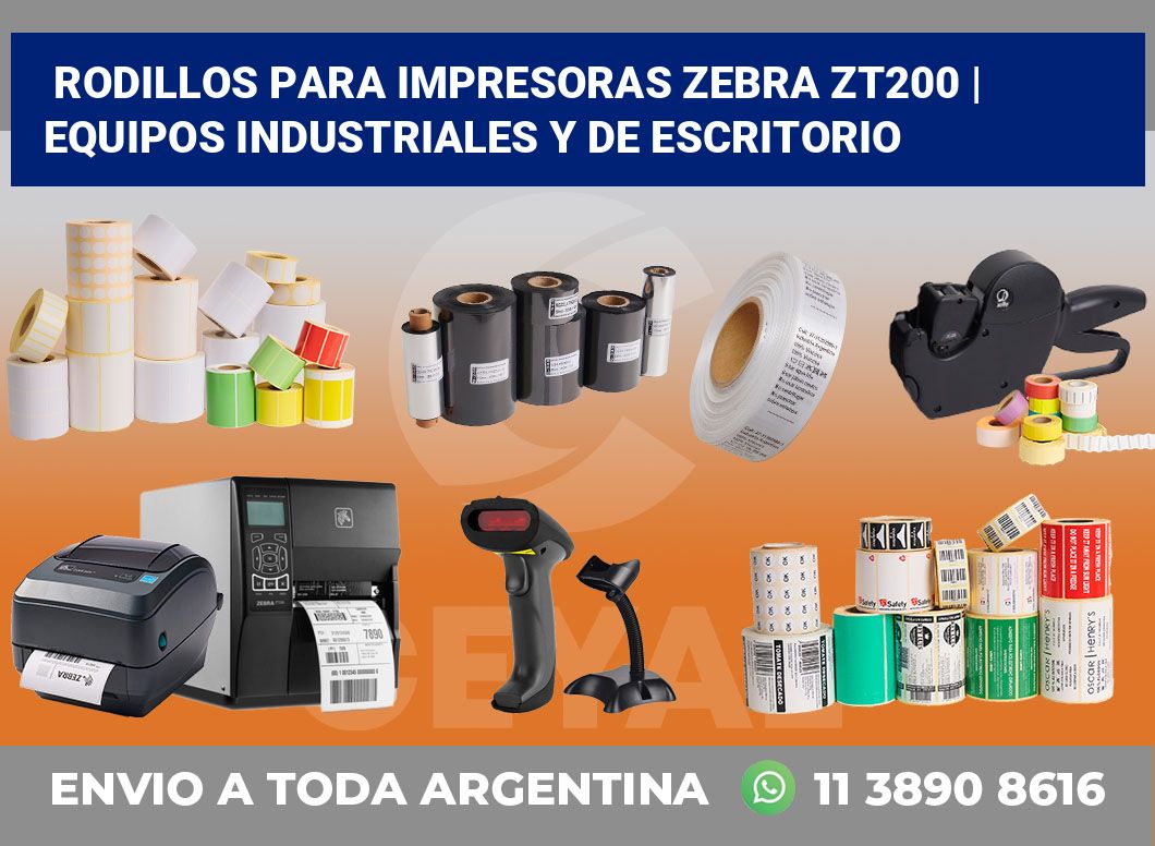 Rodillos para impresoras Zebra ZT200 | Equipos industriales y de escritorio