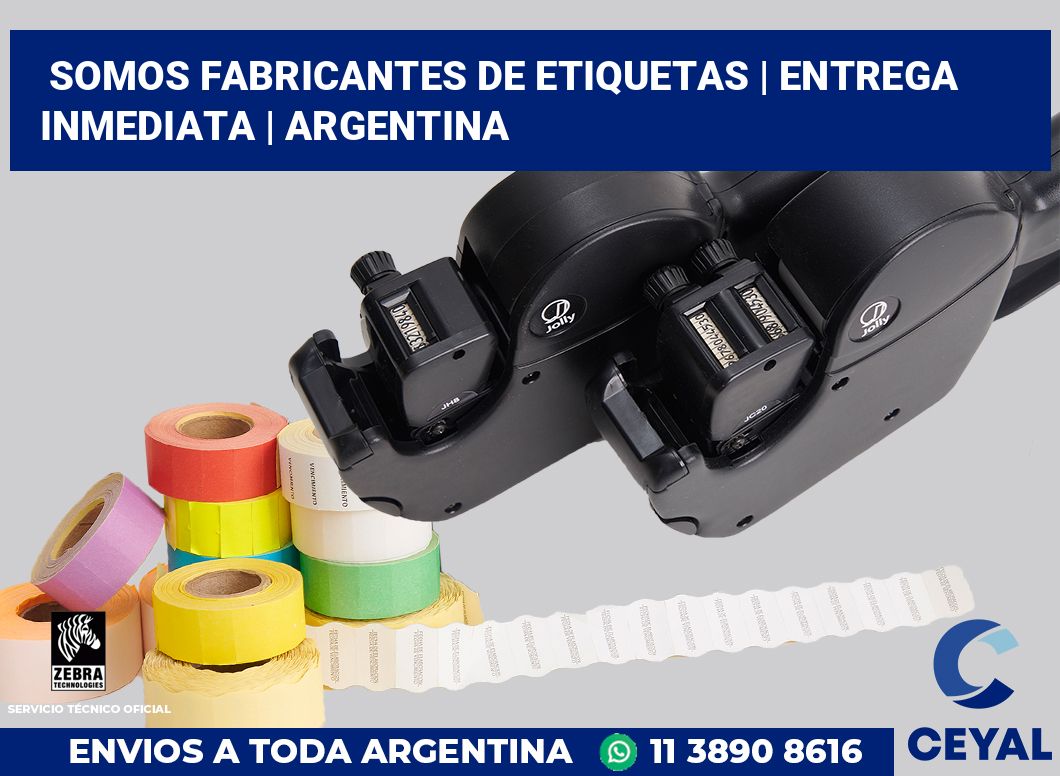 Somos fabricantes de etiquetas | Entrega inmediata | Argentina