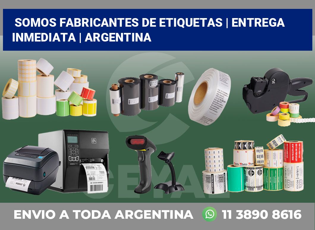 Somos fabricantes de etiquetas | Entrega inmediata | Argentina