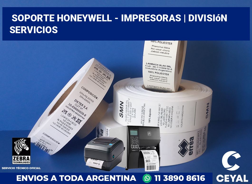Soporte Honeywell - impresoras | División Servicios