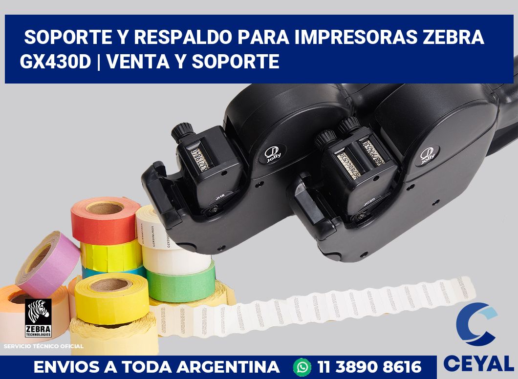 Soporte y respaldo para impresoras Zebra GX430d | Venta y soporte