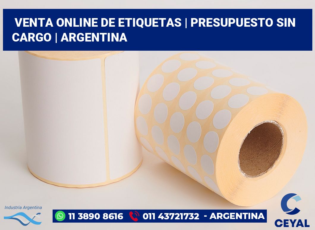 Venta online de etiquetas | Presupuesto sin cargo | Argentina
