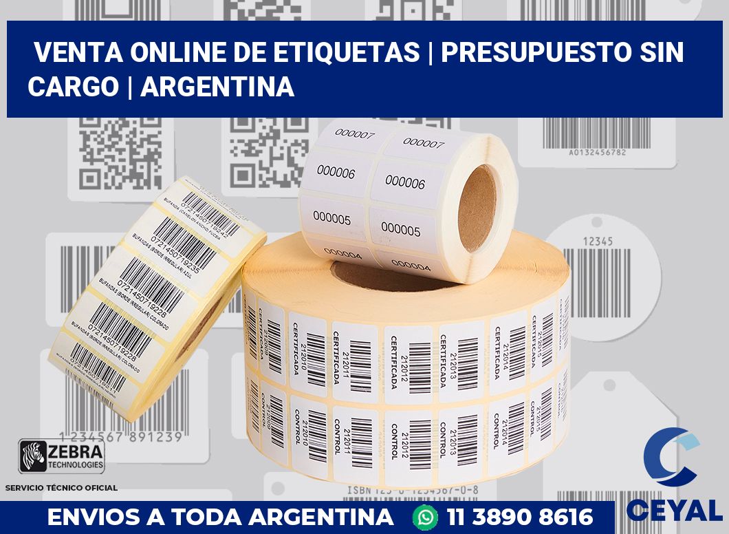 Venta online de etiquetas | Presupuesto sin cargo | Argentina