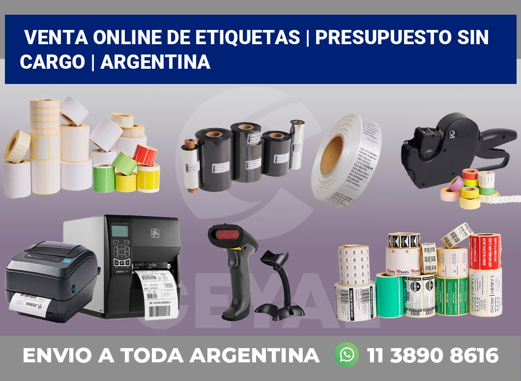 Venta online de etiquetas | Presupuesto sin cargo | Argentina