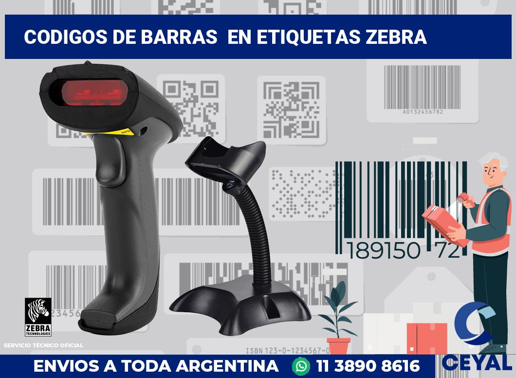 codigos de barras en etiquetas Zebra