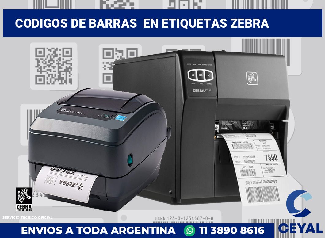 codigos de barras en etiquetas Zebra