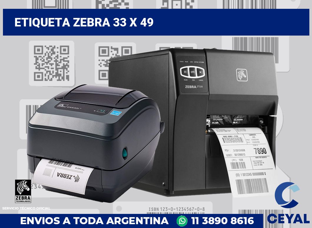 etiqueta zebra 33 x 49