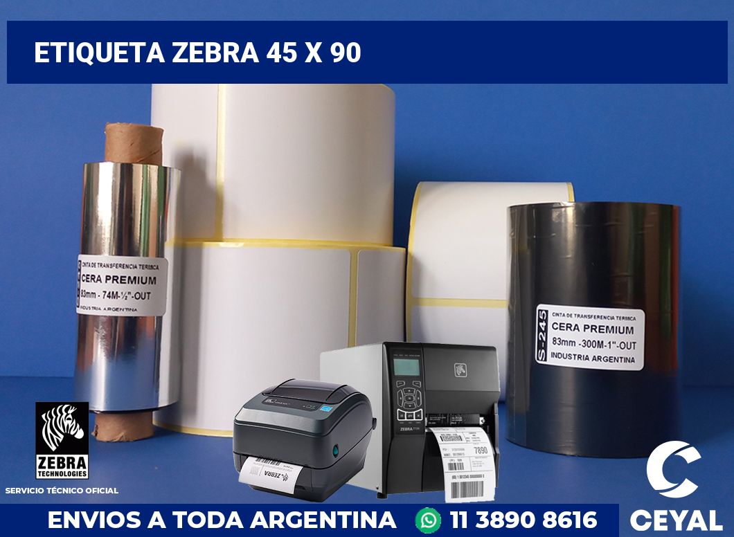 etiqueta zebra 45 x 90
