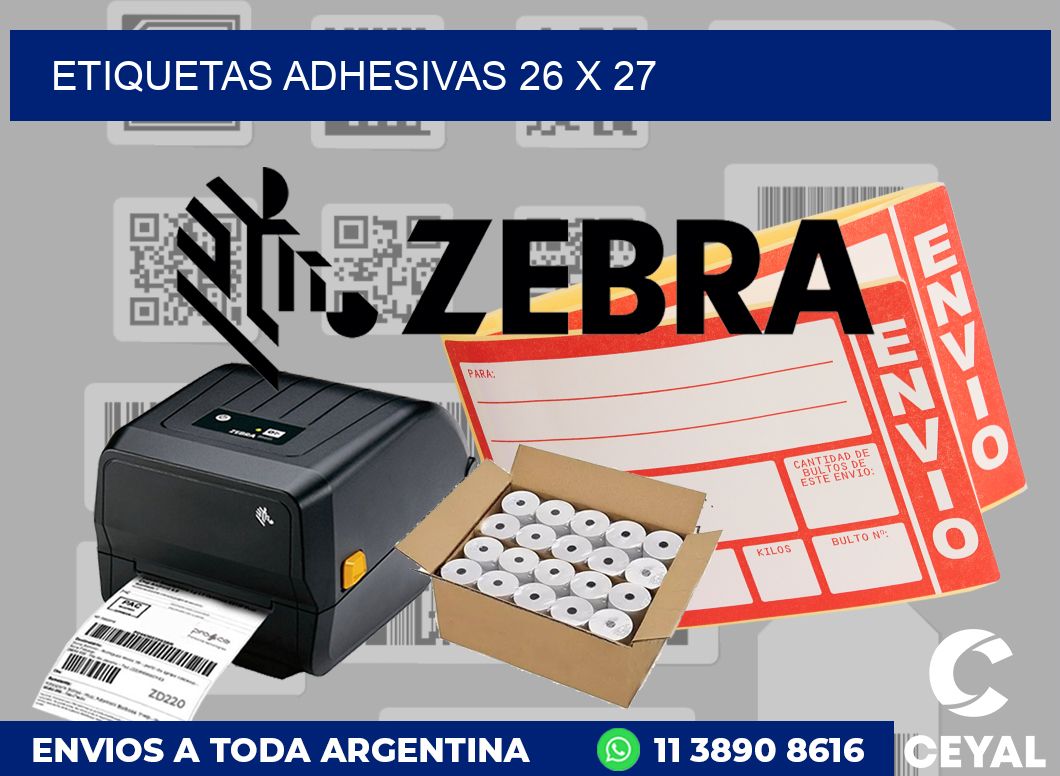 etiquetas adhesivas 26 x 27
