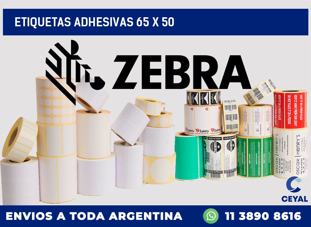 etiquetas adhesivas 65 x 50