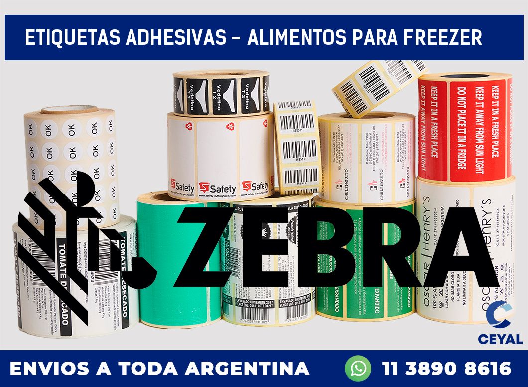 etiquetas adhesivas – alimentos para freezer