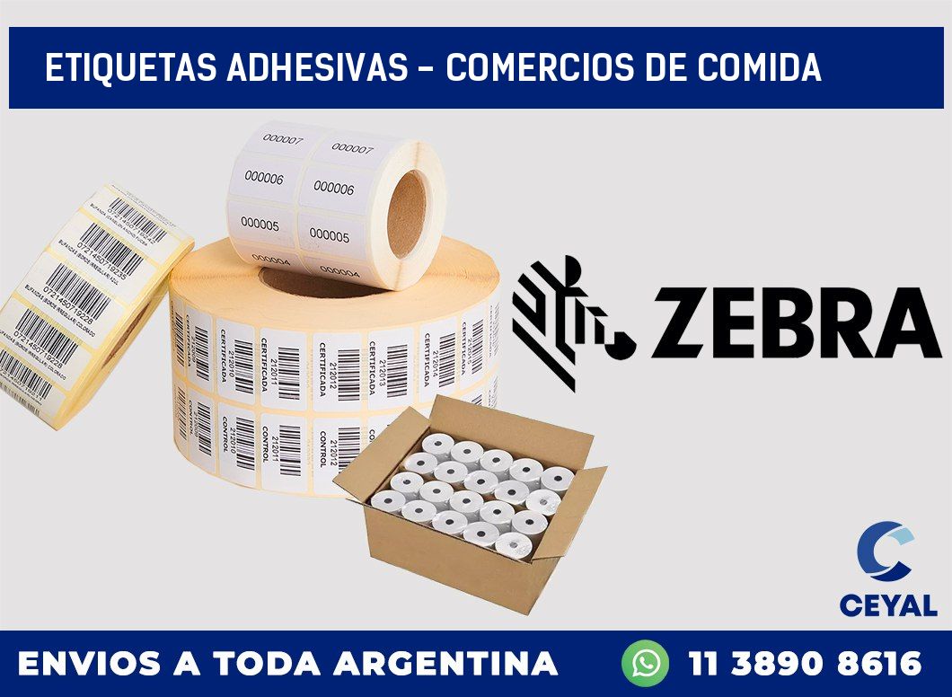 etiquetas adhesivas – comercios de comida