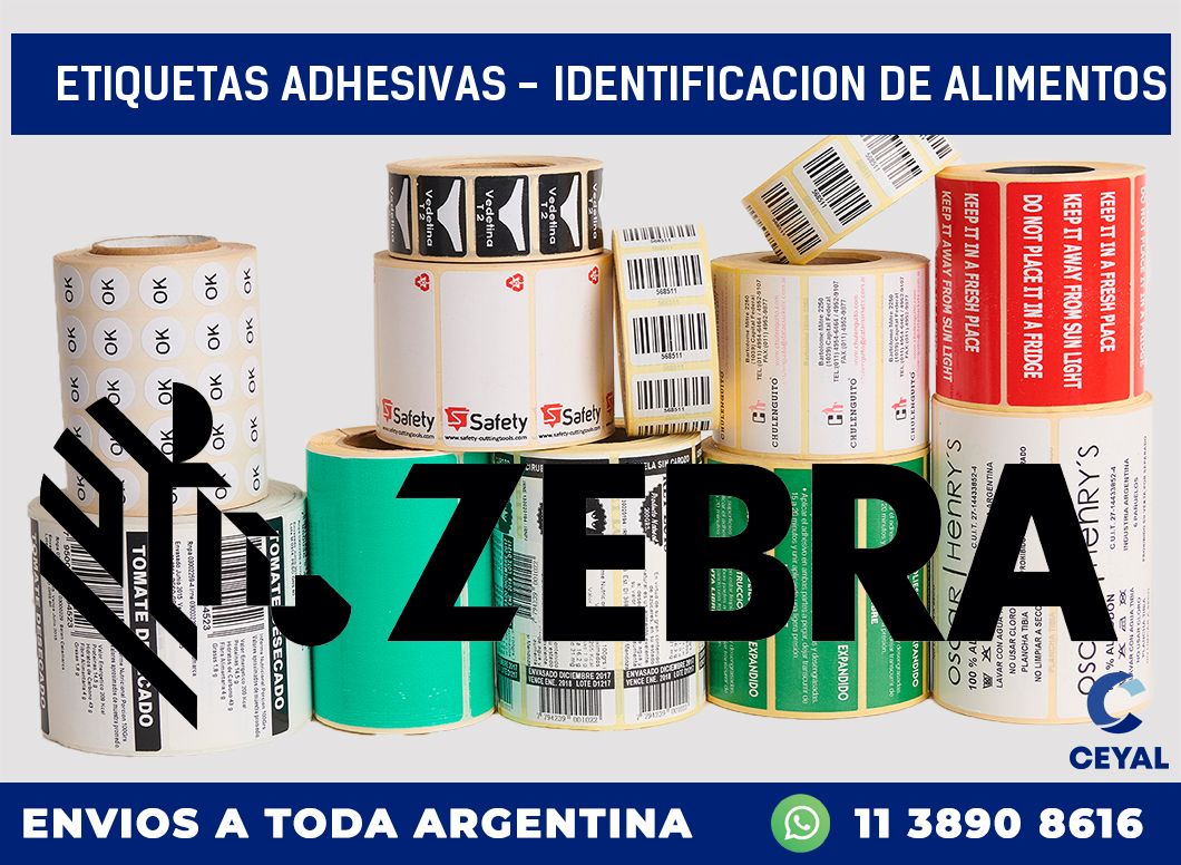 etiquetas adhesivas - identificacion de alimentos