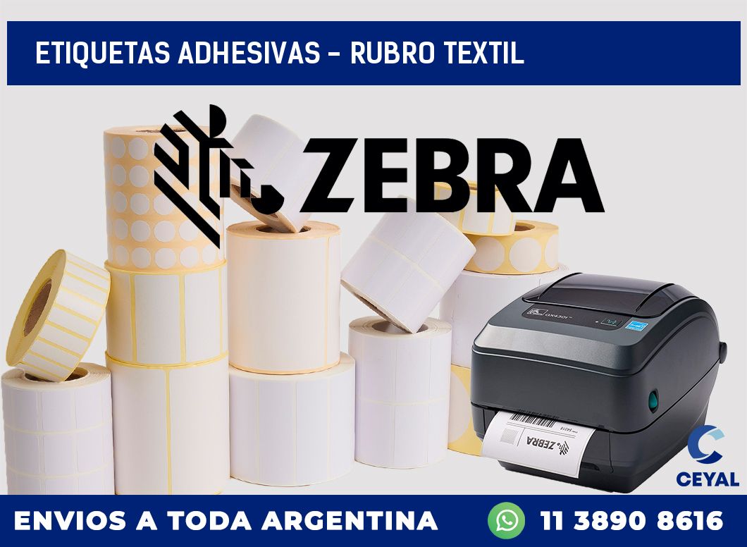 etiquetas adhesivas – rubro textil