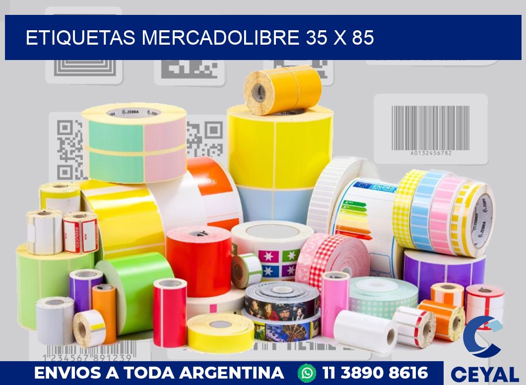 etiquetas mercadolibre 35 x 85