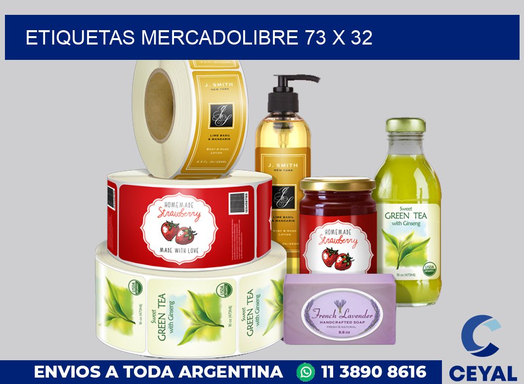 etiquetas mercadolibre 73 x 32
