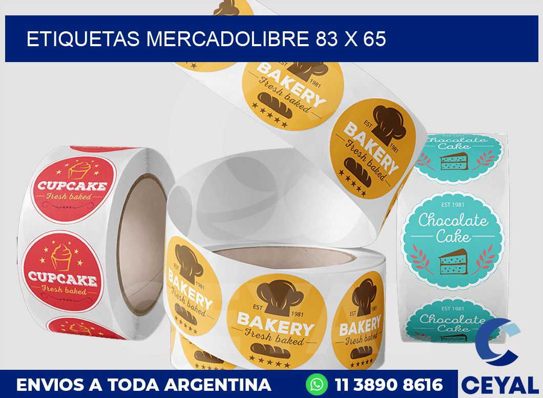 etiquetas mercadolibre 83 x 65