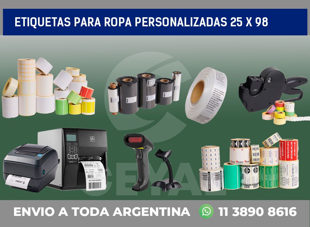 etiquetas para ropa personalizadas 25 x 98