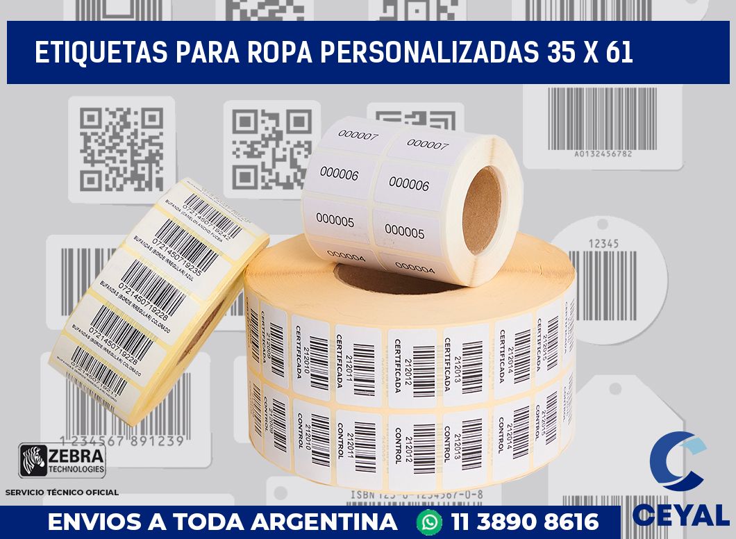 etiquetas para ropa personalizadas 35 x 61