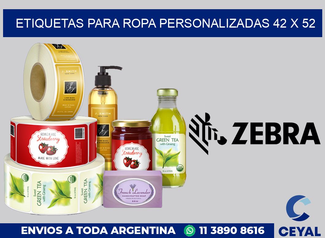 etiquetas para ropa personalizadas 42 x 52