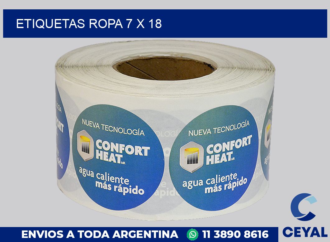etiquetas ropa 7 x 18