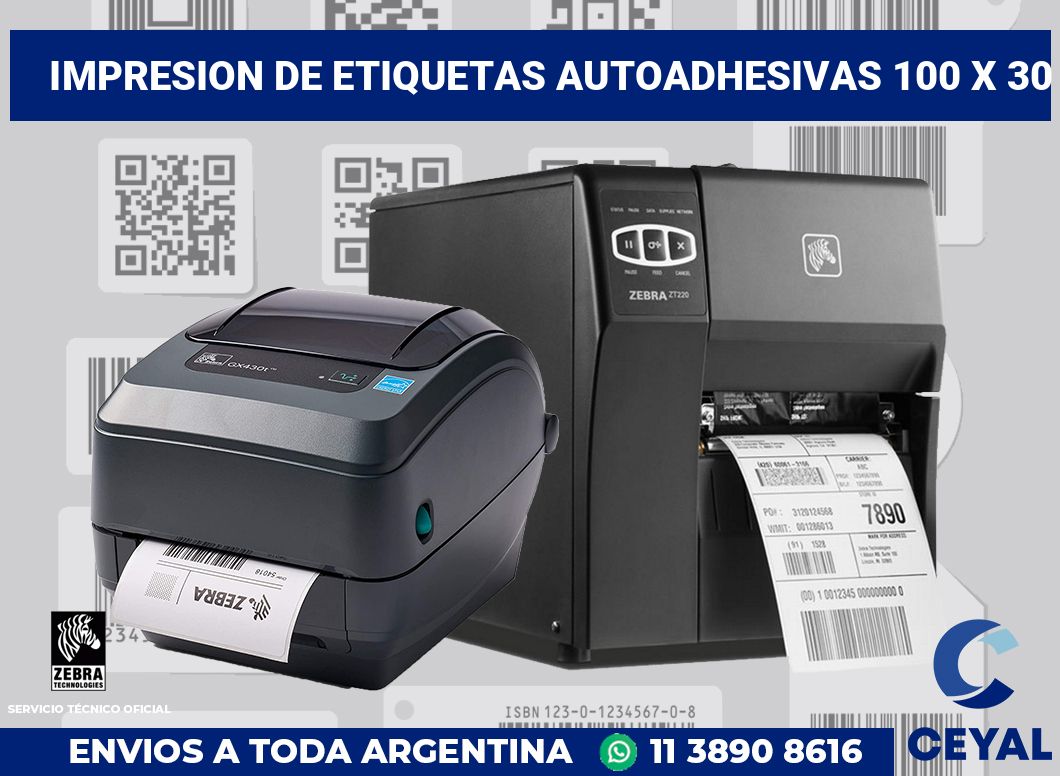 impresion de etiquetas autoadhesivas 100 x 30