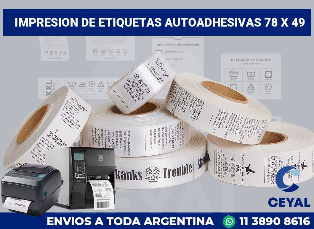 impresion de etiquetas autoadhesivas 78 x 49