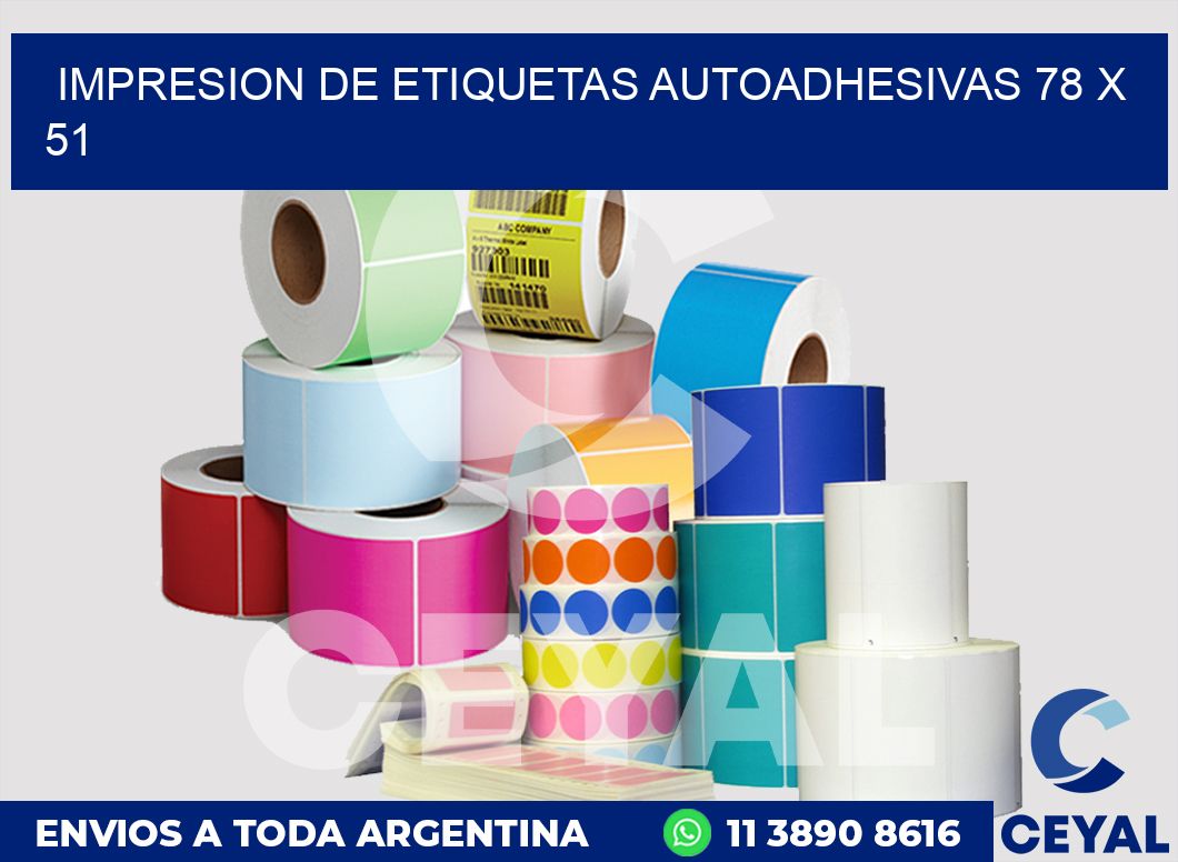 impresion de etiquetas autoadhesivas 78 x 51