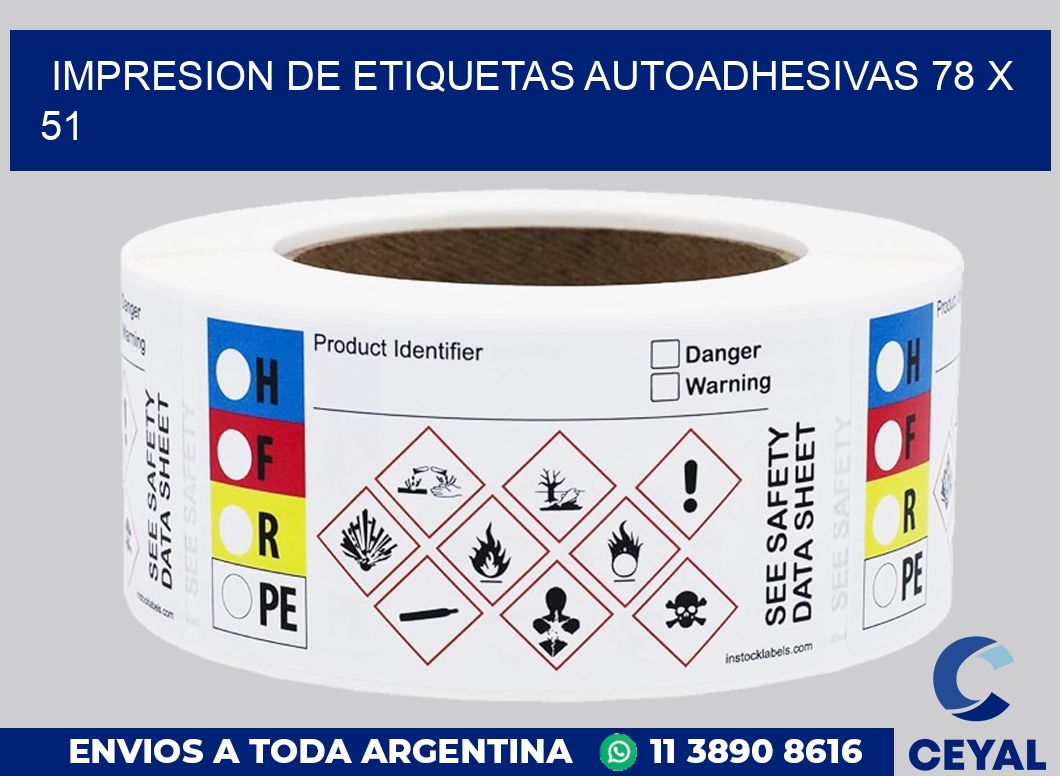 impresion de etiquetas autoadhesivas 78 x 51
