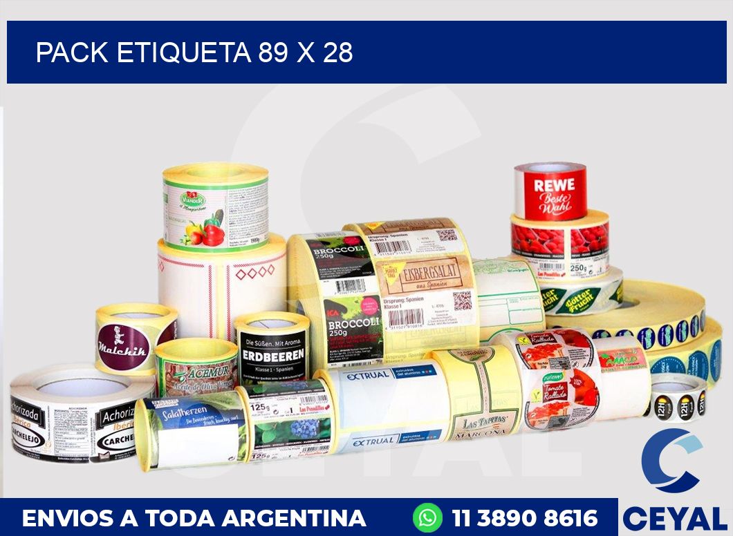 pack etiqueta 89 x 28