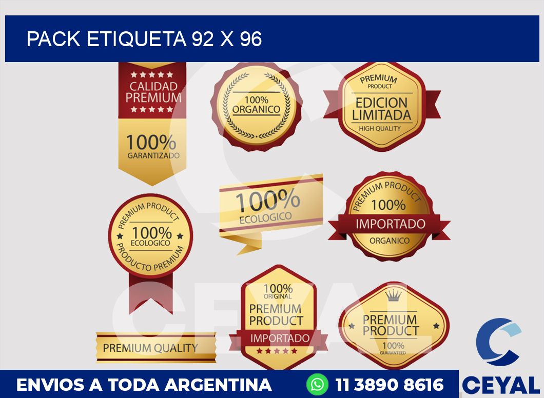 pack etiqueta 92 x 96
