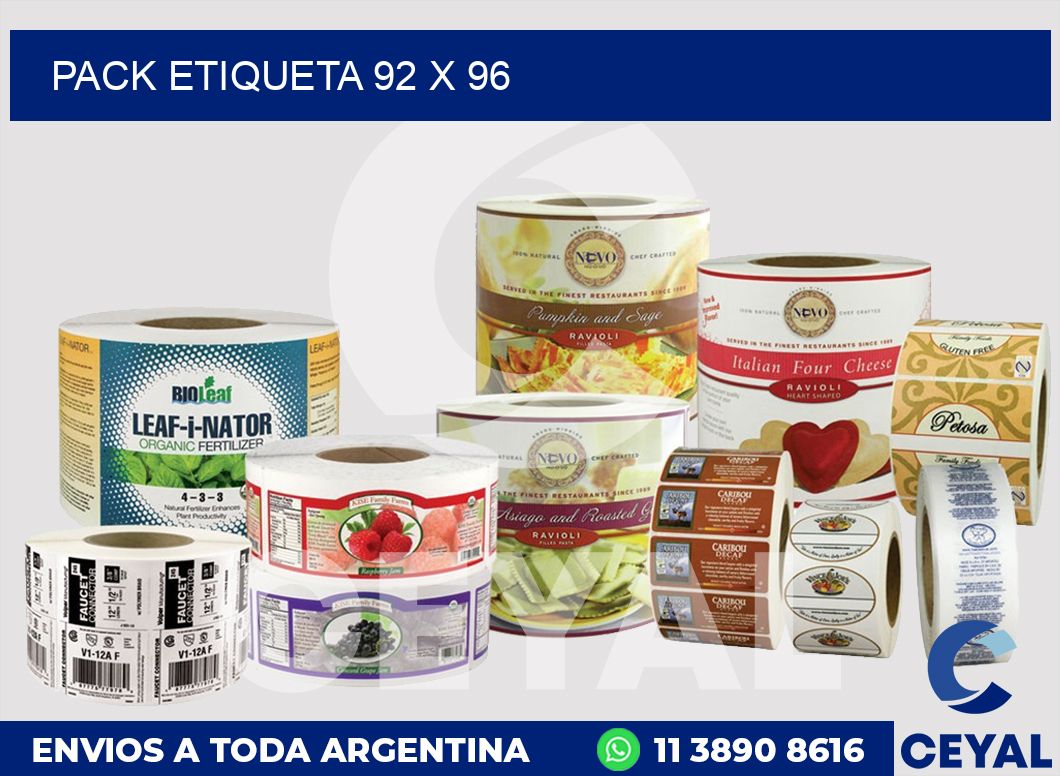 pack etiqueta 92 x 96