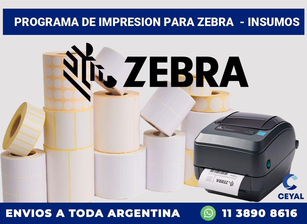 programa de impresion para zebra  – Insumos