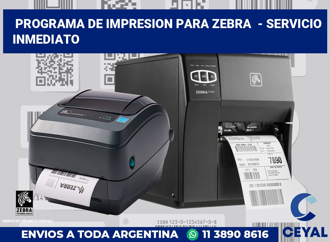 programa de impresion para zebra  - Servicio inmediato