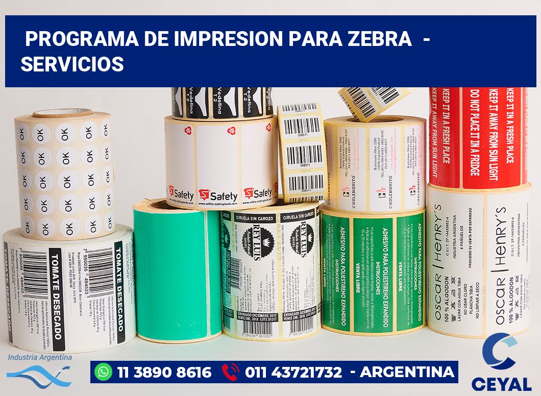 programa de impresion para zebra - Servicios