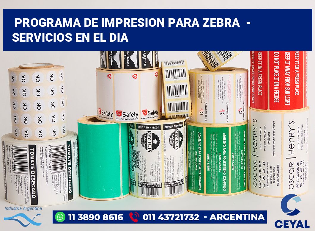 programa de impresion para zebra - Servicios en el dia