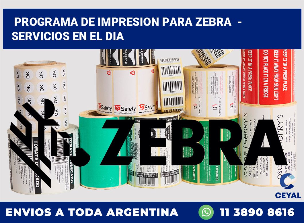 programa de impresion para zebra  – Servicios en el dia
