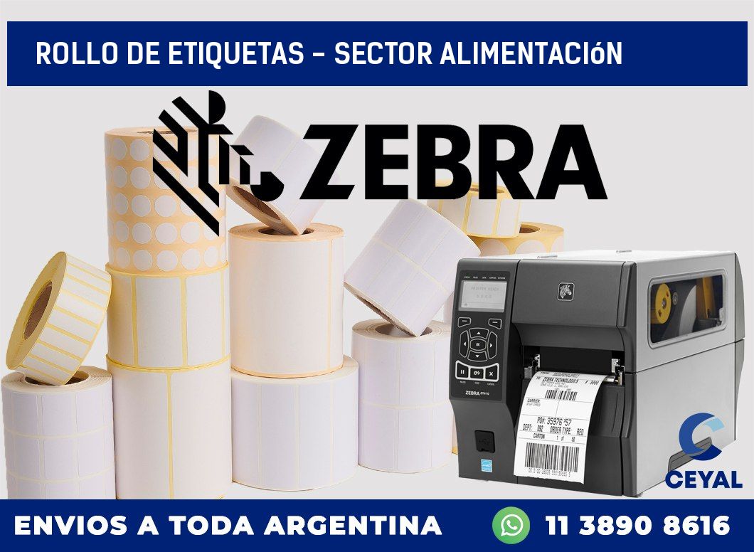 rollo de etiquetas – sector alimentación