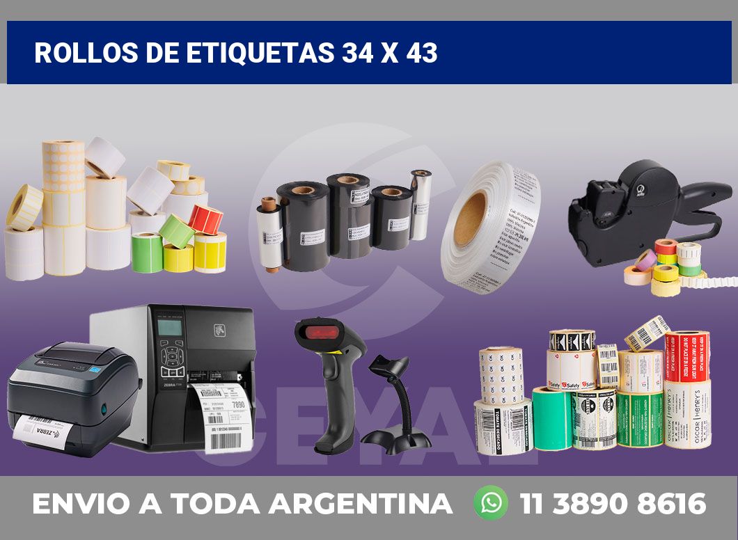 rollos de etiquetas 34 x 43