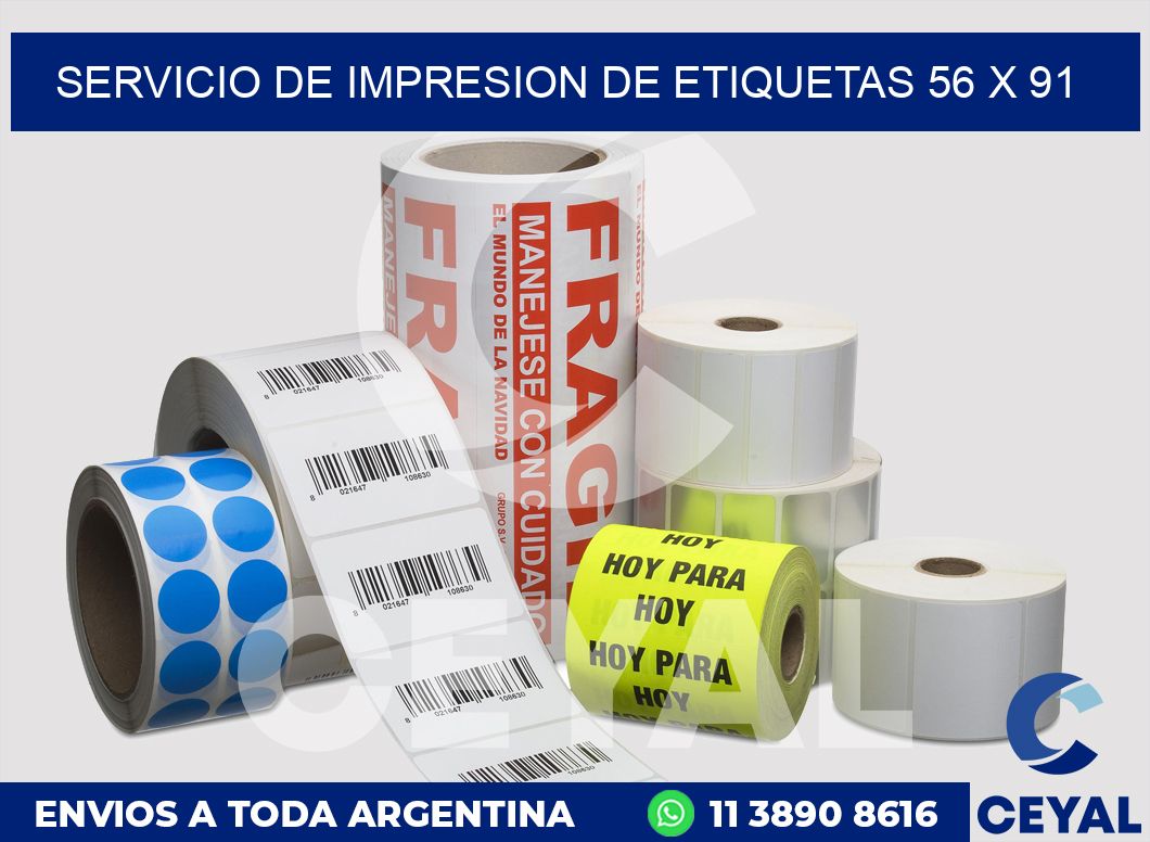 servicio de impresion de etiquetas 56 x 91