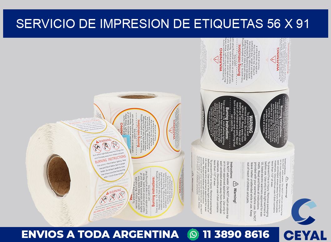 servicio de impresion de etiquetas 56 x 91