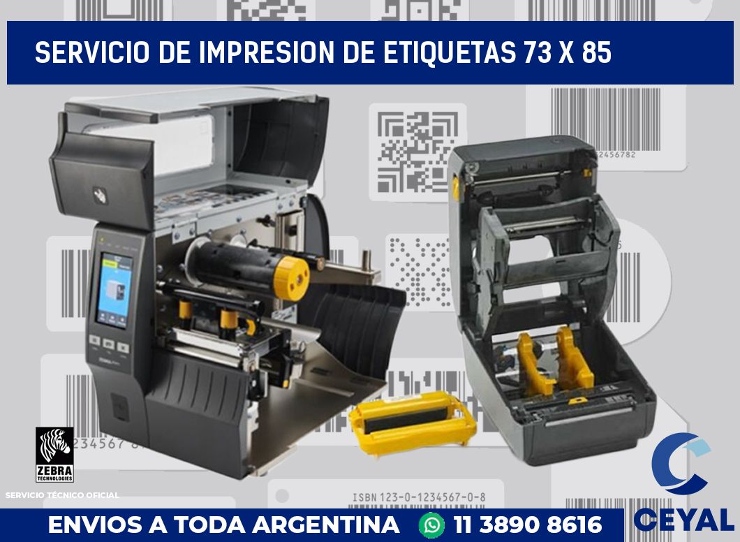 servicio de impresion de etiquetas 73 x 85