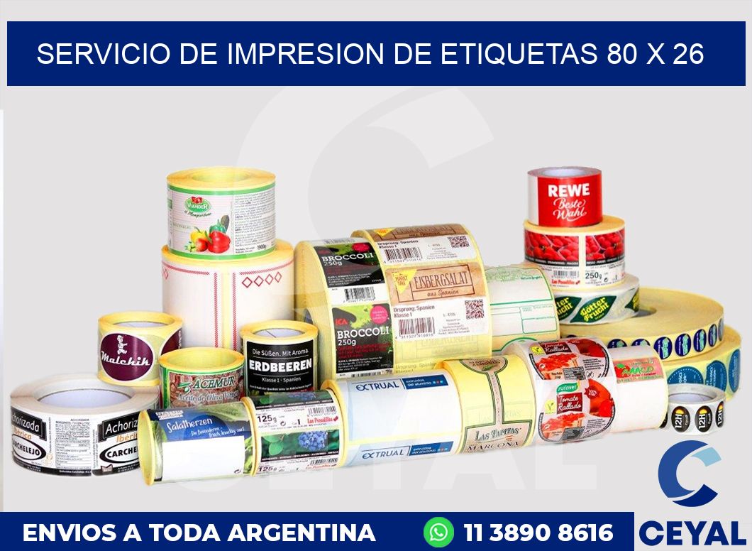 servicio de impresion de etiquetas 80 x 26