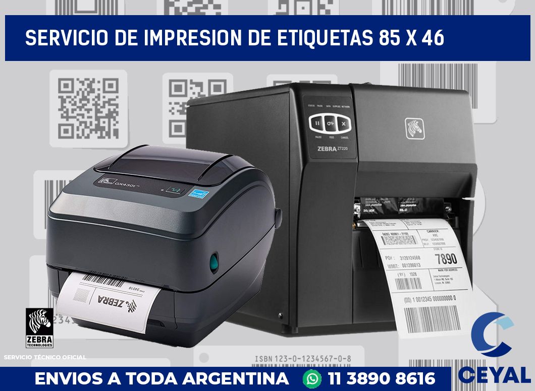 servicio de impresion de etiquetas 85 x 46